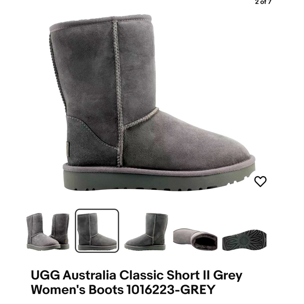 UGG Australia Classic II Short Boot (1016223) Grey, NWOT, Size 10